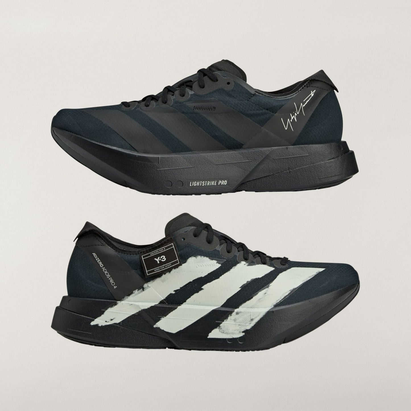Adidas Y-3 Adizero Adios Pro 4 Black/Off White colorway🐼