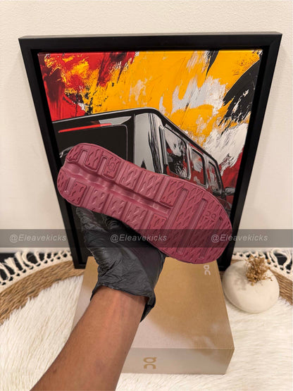 Loewe x ON Wmns Cloudtilt sneaker in 'Beet Red'