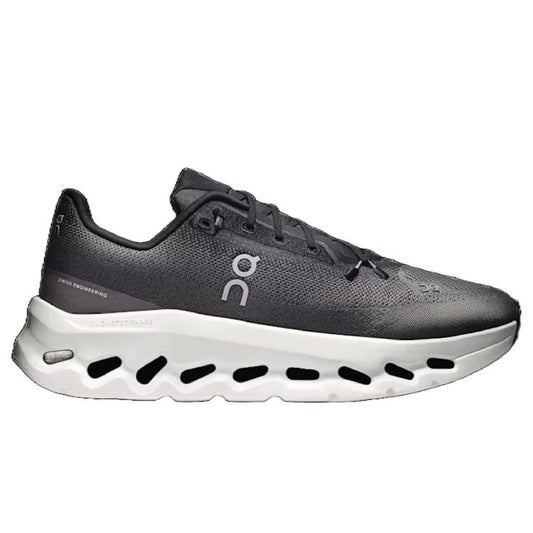 On Cloudtilt sneaker in black and asphalt.